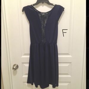LIKE NEW Navy Lacey Cocktail Dress